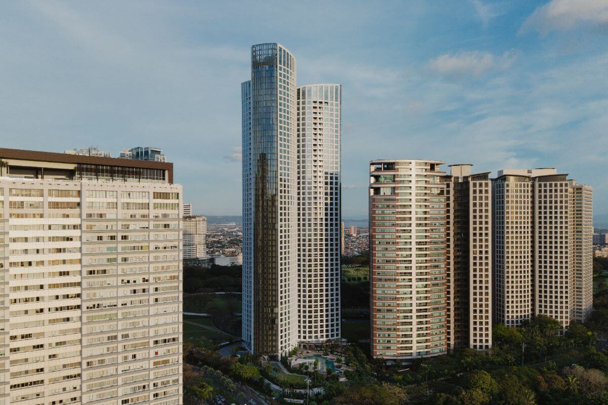 Aurelia Residences tower rising among high-rise condominiums in Bonifacio Global City