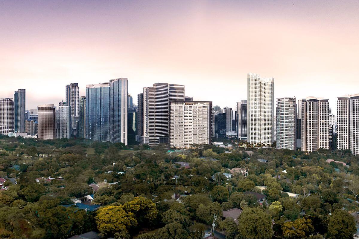 BGC skyline with luxury high-rise condominiums overlooking expansive green spaces